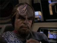 "Worf from Star Trek The Next Generation facepalms"